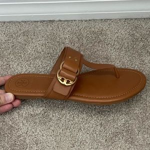 Brand New Tory Burch Marsden Leather Sandals, Brown